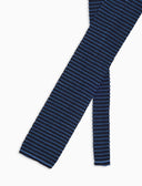 Cravatta uomo seta blu con righine orizzontali - Gallo 1927 - Official Online Shop