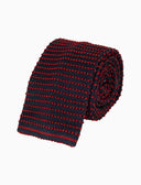 Cravatta uomo seta blu/rosso con righine - Gallo 1927 - Official Online Shop