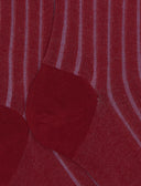 Calze lunghe donna cotone bordò vanisé a coste larghe - Gallo 1927 - Official Online Shop