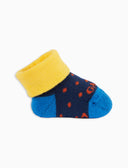 Babbucce bambino cotone blu fantasia pois - Gallo 1927 - Official Online Shop