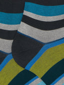 Calze lunghe uomo cotone righe multicolor grigio - Gallo 1927 - Official Online Shop