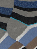 Calze lunghe uomo cotone righe multicolor grigio - Gallo 1927 - Official Online Shop