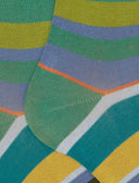 Calze lunghe uomo cotone righe multicolor verde - Gallo 1927 - Official Online Shop
