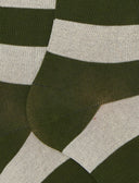 Calze lunghe uomo cotone righe bicolore verde - Gallo 1927 - Official Online Shop