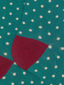 Calze corte uomo cotone fantasia pois verde - Gallo 1927 - Official Online Shop