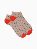 Calze fantasmini uomo cotone fantasia pois beige - Gallo 1927 - Official Online Shop