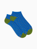 Calze fantasmini uomo cotone fantasia pois azzurro - Gallo 1927 - Official Online Shop