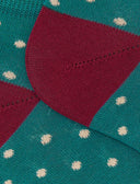 Calze fantasmini uomo cotone fantasia pois verde - Gallo 1927 - Official Online Shop