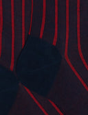 Calze lunghe uomo cotone oltremare/papavero twin rib spaziata - Gallo 1927 - Official Online Shop