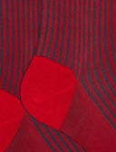 Calze lunghe uomo cotone e seta papavero fantasia twin rib - Gallo 1927 - Official Online Shop