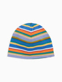 Calotta bambino cotone righe multicolor e tinta unita azzurro - Gallo 1927 - Official Online Shop
