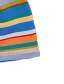 Calotta bambino cotone righe multicolor e tinta unita azzurro - Gallo 1927 - Official Online Shop