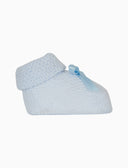 Babbucce bambino cotone grana di riso tinta unita azzurro - Gallo 1927 - Official Online Shop