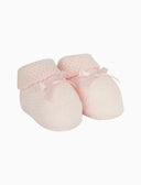 Babbucce bambino cotone grana di riso tinta unita rosa - Gallo 1927 - Official Online Shop