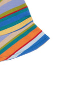 Cloche con tesa bambino cotone righe multicolor azzurro - Gallo 1927 - Official Online Shop