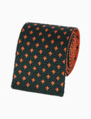 Cravatta uomo seta verde fantasia giglio - Gallo 1927 - Official Online Shop