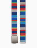 Cintura nastro elastica unisex blu righe multicolor - Gallo 1927 - Official Online Shop