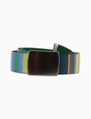 Cintura nastro elastica unisex verde righe multicolor - Gallo 1927 - Official Online Shop