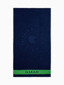 Telo mare unisex cotone tinta unita con logo gallo blu - Gallo 1927 - Official Online Shop