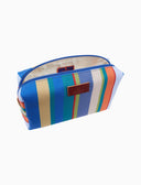 Pochette bauletto unisex azzurro righe multicolor - Gallo 1927 - Official Online Shop