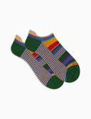 Sneakers uomo cotone azzurro righe multicolor e windsor - Gallo 1927 - Official Online Shop