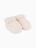 Babbucce bambino lana rosa con strass e fiocchetto - Gallo 1927 - Official Online Shop