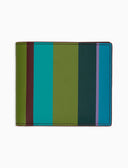 Portafoglio uomo pelle righe multicolor e interno tinta unita verde - Gallo 1927 - Official Online Shop