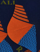 Calze cortissime unisex spugna tecnica blu fantasia chevron - Gallo 1927 - Official Online Shop