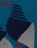 Calze cortissime unisex spugna tecnica blu fantasia chevron - Gallo 1927 - Official Online Shop