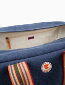 Borsone weekend unisex in canvas di cotone tinta unita blu - Gallo 1927 - Official Online Shop