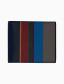 Portafoglio piccolo con portamonete uomo pelle martellata blu righe multicolor - Gallo 1927 - Official Online Shop