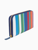 Portafoglio donna in pelle martellata righe multicolor bianco - Gallo 1927 - Official Online Shop