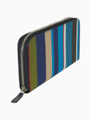 Portafoglio donna in pelle martellata righe multicolor blu - Gallo 1927 - Official Online Shop