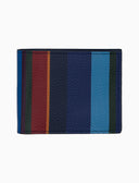 Portafoglio uomo in pelle martellata blu righe multicolor - Gallo 1927 - Official Online Shop