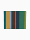 Portafoglio uomo in pelle martellata righe multicolor verde - Gallo 1927 - Official Online Shop