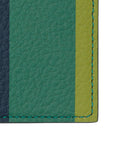 Portafoglio uomo in pelle martellata righe multicolor verde - Gallo 1927 - Official Online Shop