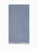 Sciarpa unisex seta e lino tinta unita blu - Gallo 1927 - Official Online Shop