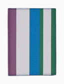 Porta passaporto unisex in pelle martellata righe multicolor bianco - Gallo 1927 - Official Online Shop