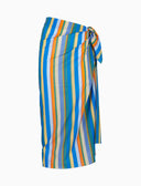 Pareo donna cotone righe multicolor azzurro - Gallo 1927 - Official Online Shop