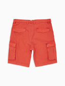Bermuda cargo uomo cotone tinto capo tinta unita rosso - Gallo 1927 - Official Online Shop