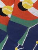 Calze lunghe uomo cotone fantasia tennis blu - Gallo 1927 - Official Online Shop