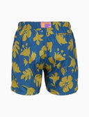 Boxer mare uomo fantasia fiori su fondo blu - Gallo 1927 - Official Online Shop