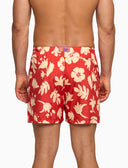 Boxer mare uomo fantasia fiori su fondo rosso - Gallo 1927 - Official Online Shop