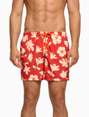 Boxer mare uomo fantasia fiori su fondo rosso - Gallo 1927 - Official Online Shop