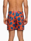 Boxer mare uomo fantasia fiori su fondo arancio - Gallo 1927 - Official Online Shop