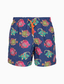 Boxer mare uomo fantasia pesci su fondo blu - Gallo 1927 - Official Online Shop