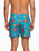 Boxer mare uomo fantasia pesci su fondo color pavone - Gallo 1927 - Official Online Shop