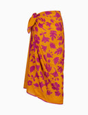 Pareo donna cotone fantasia fiori su fondo giallo - Gallo 1927 - Official Online Shop