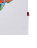 T-shirt bambino cotone tinta unita bianco con ricamo mongolfiera - Gallo 1927 - Official Online Shop