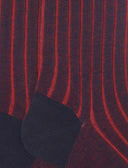 Calze lunghe uomo cotone blu/rosso vanisé a coste larghe - Gallo 1927 - Official Online Shop